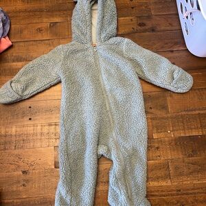 Carter's Soft Gray Sherpa Footie